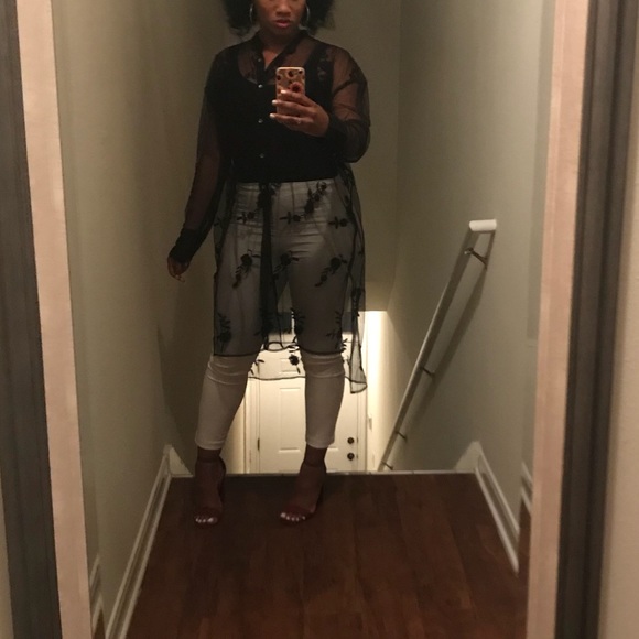 Black sheer top - Picture 2 of 2